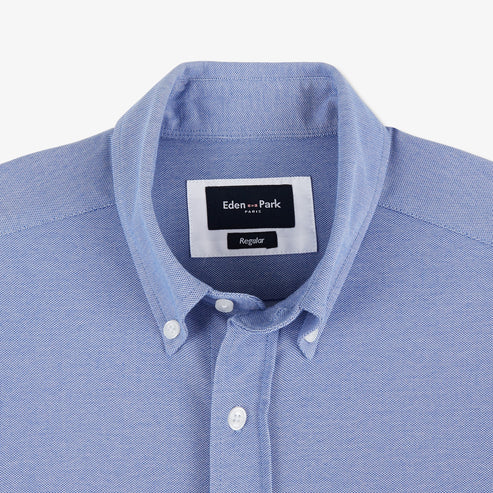 Eden Park Shirts - Blue pinpoint cotton shirt