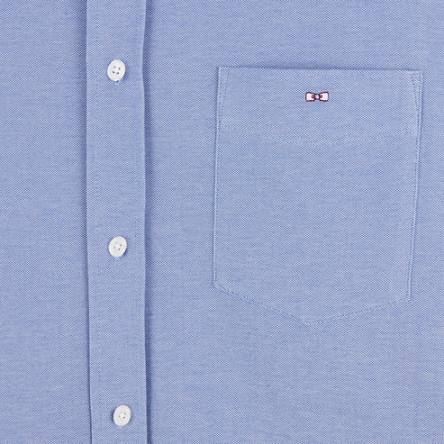 Eden Park Shirts - Blue pinpoint cotton shirt