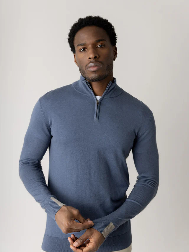 Mos Mosh Gallery, the MMGAdam Soft Zip Turtle Neck Knit