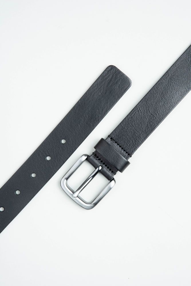 Ibex Leather - Black Leather Belt - 35 mm Full Grain Soft Harness