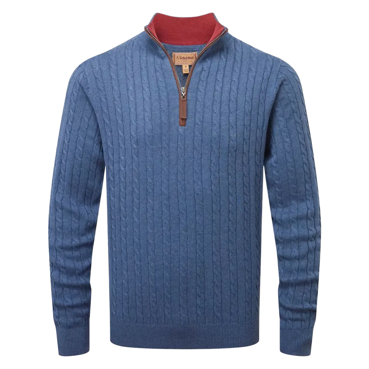 Schoffel, Calton Cotton Cashmere Cable 1/4 Zip Jumper