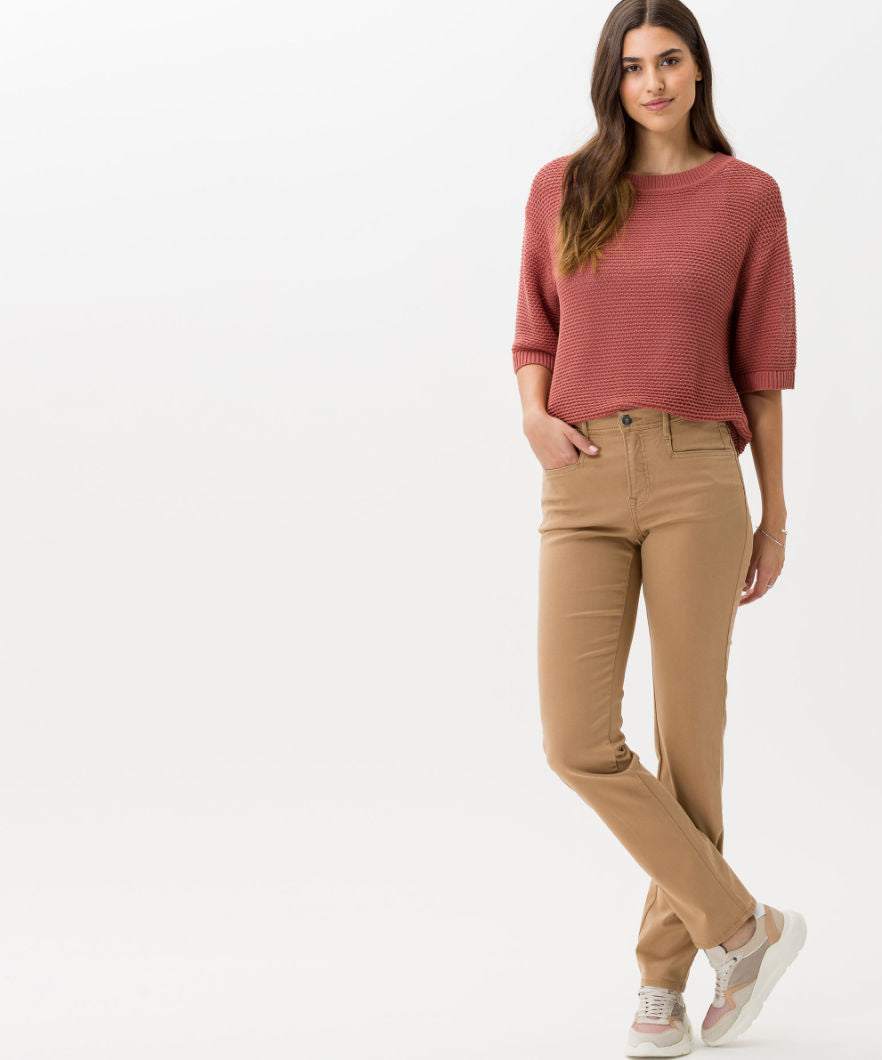 Brax, The Mary Five-pocket trousers in cotton satin