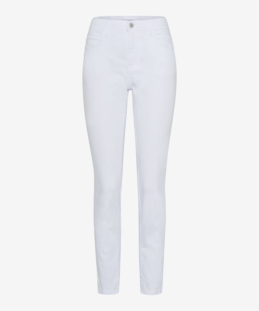 Brax, Style MARY S Coloured denim: Modern five-pocket jeans - 99 WHITE