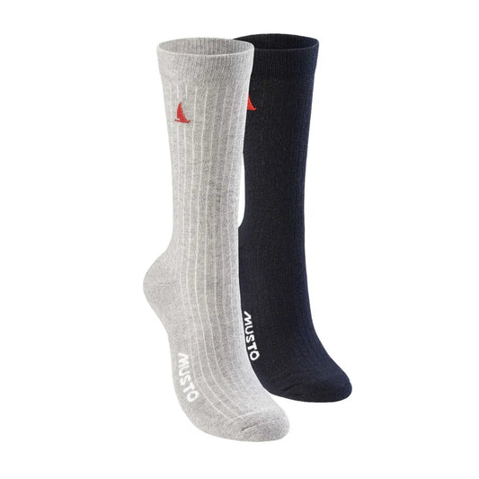Musto , Essential 2 Pack Sock in Grey/Navy