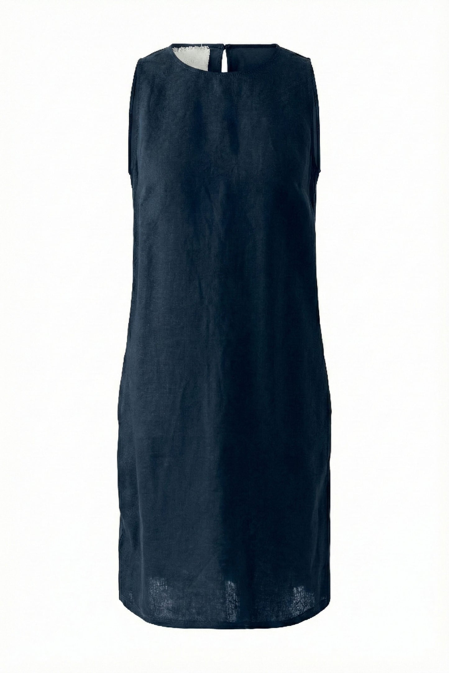 Oui Dress , the Linen patch dress Dk.Blue