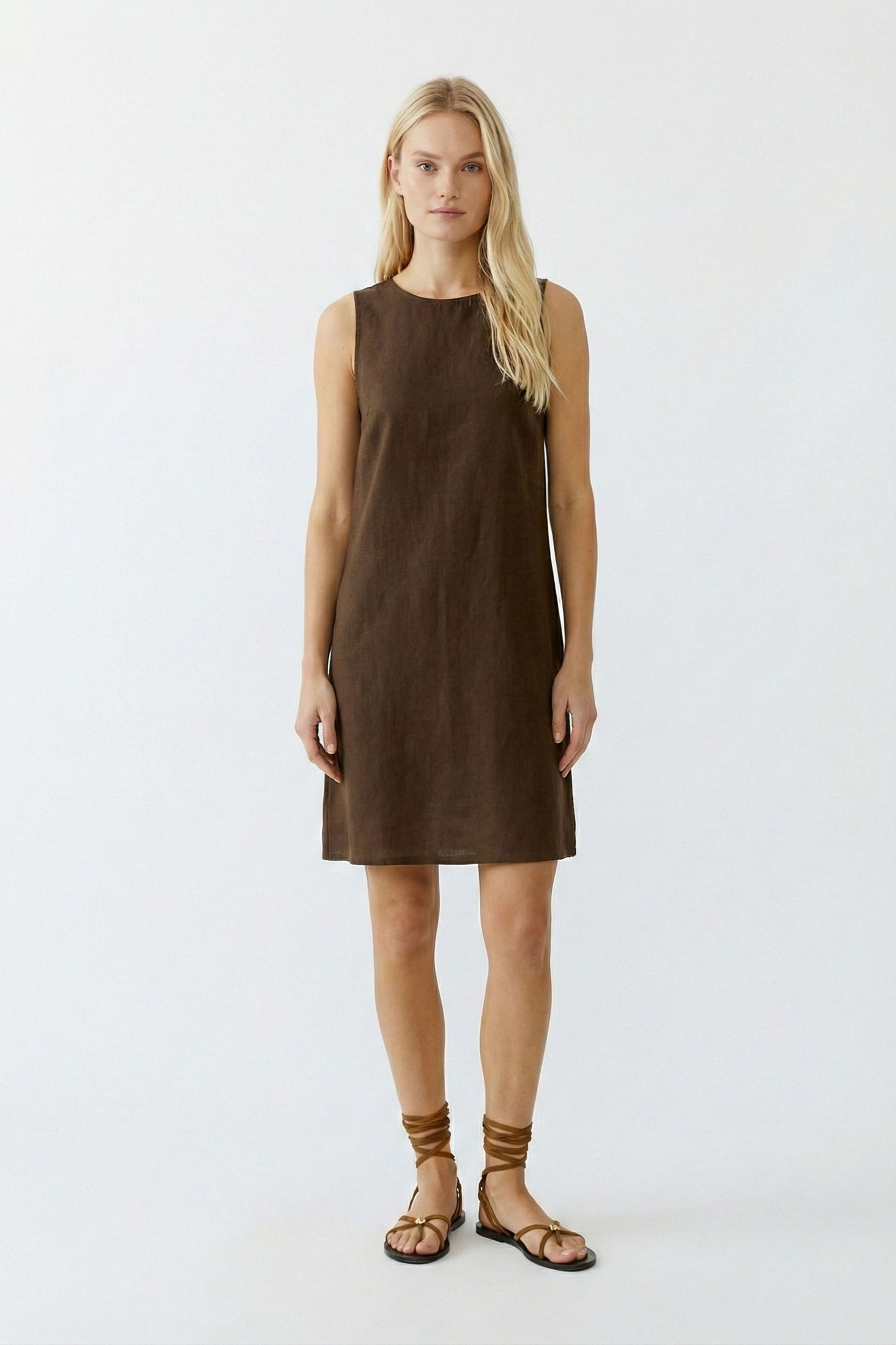 Oui Dress , the Linen patch dress demitasse