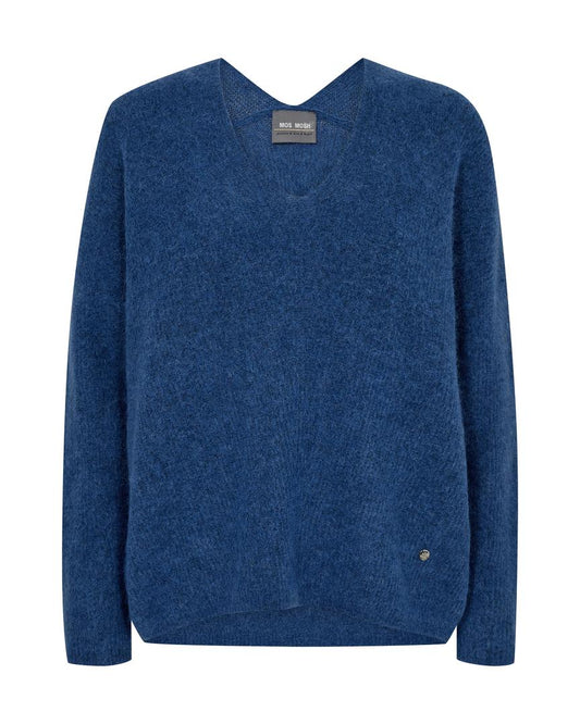 Mos Mosh , Mmthora V-Neck Knit - (783 Set Sail)