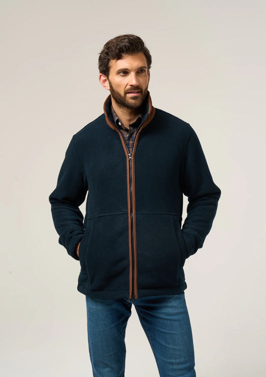 Alan Paine Aylsham Fleece Jacket in Dark Navy