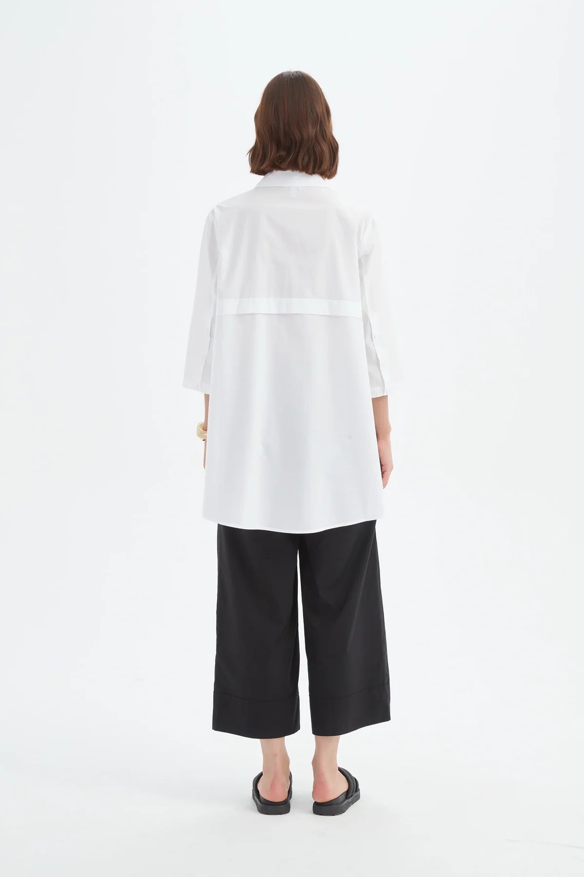 Tirelli Shirts , the Tiered Front Lyocell Shirt