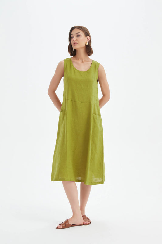 Tirelli Dress , the Sleeveless Pocket Dress