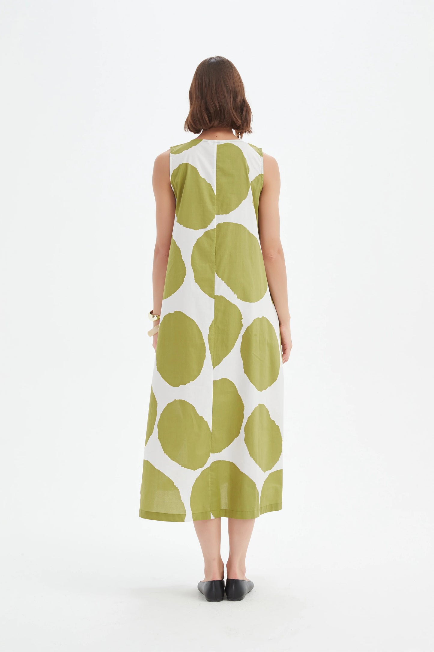Tirelli Dress , the Inverted Pleat Poplin Dress