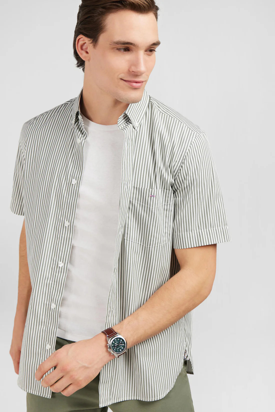 Eden Park Shirts Khaki striped shirt