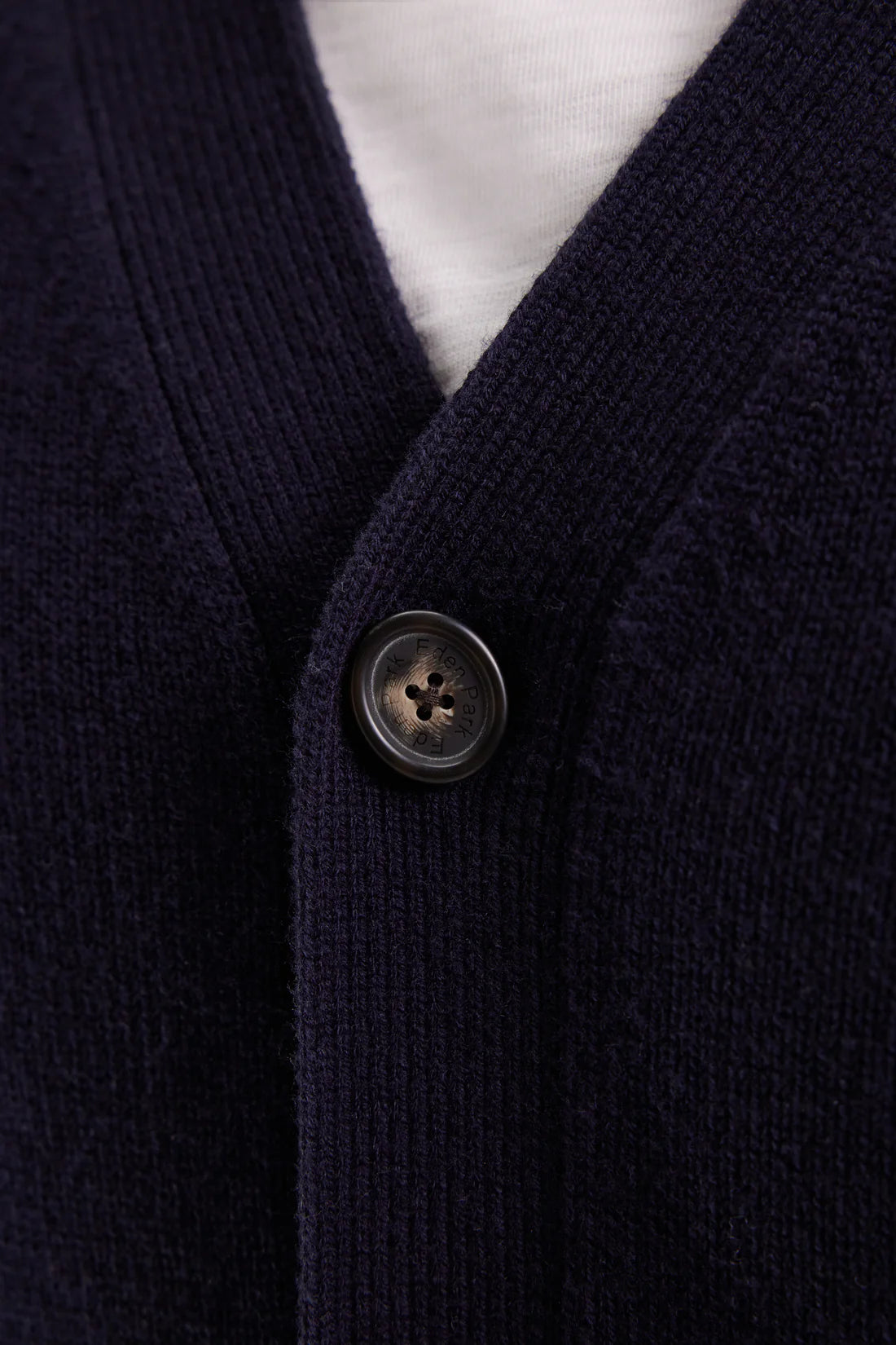 Eden Park Mens Knitwear, Wool and cotton navy cardigan, straight cut
