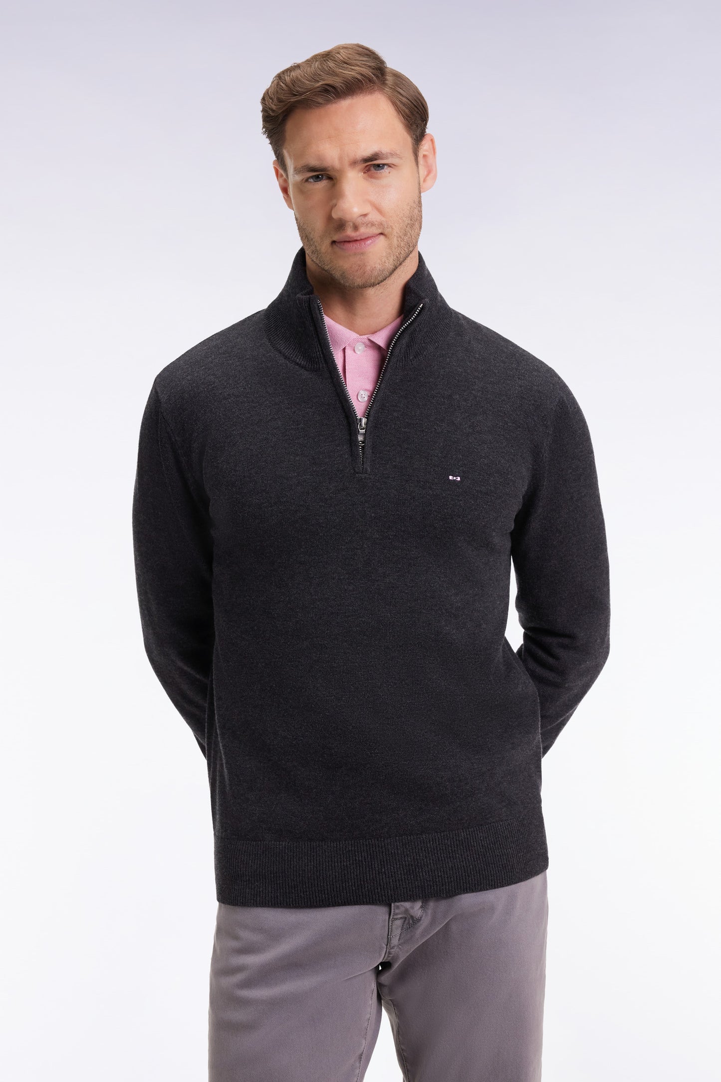 Eden Park Mens Knitwear,  in Darkness Chine (Grf7)