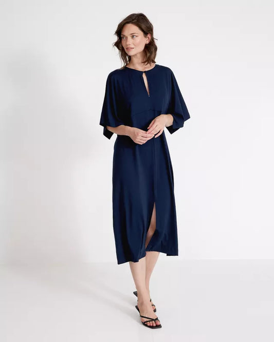Holebrook Ladies, the Asta Mid Length Dress in Navy (290 Navy)