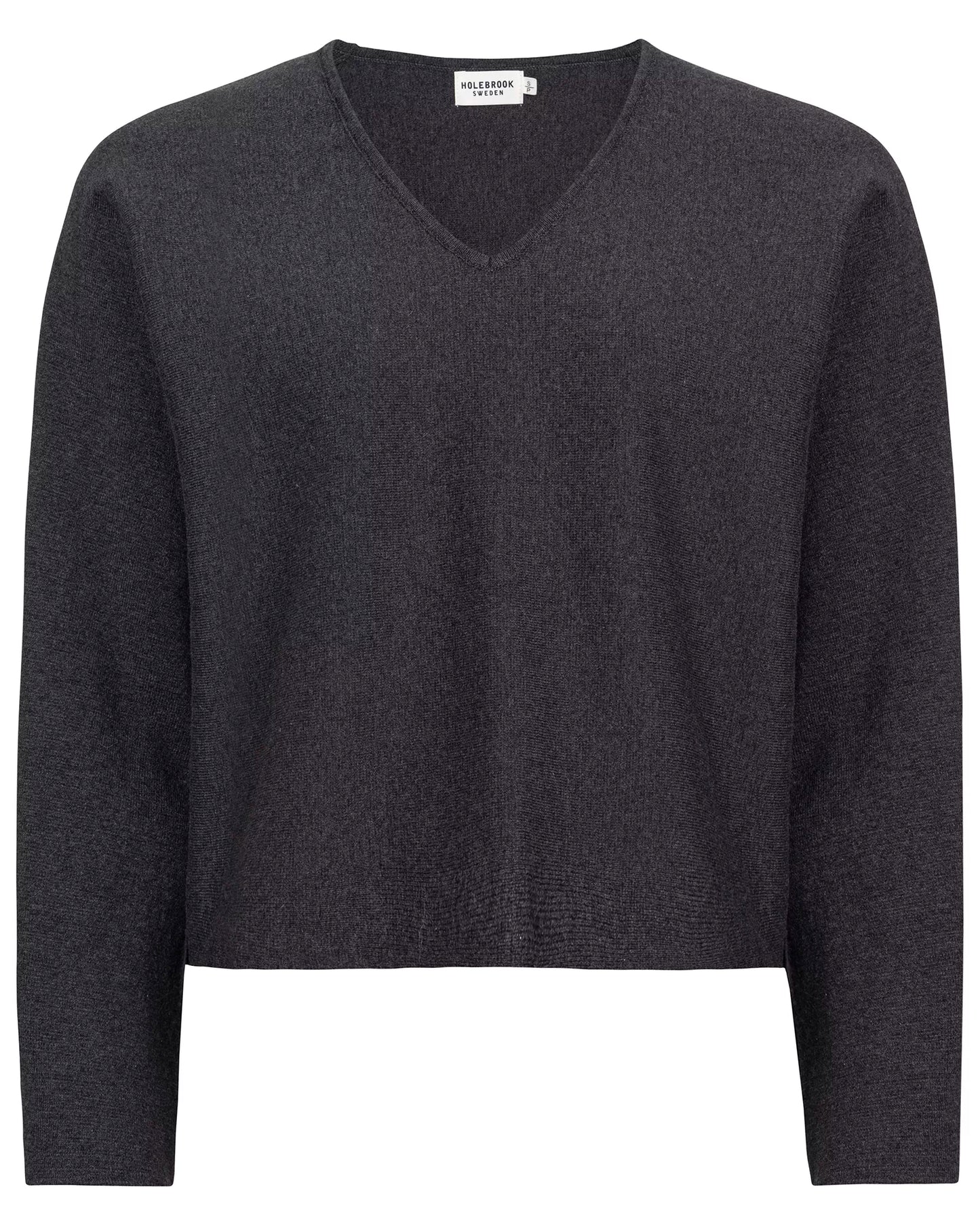 Holebrook, Barbro V-Neck In Anthracite Mel. - (Anthracite Mel.)