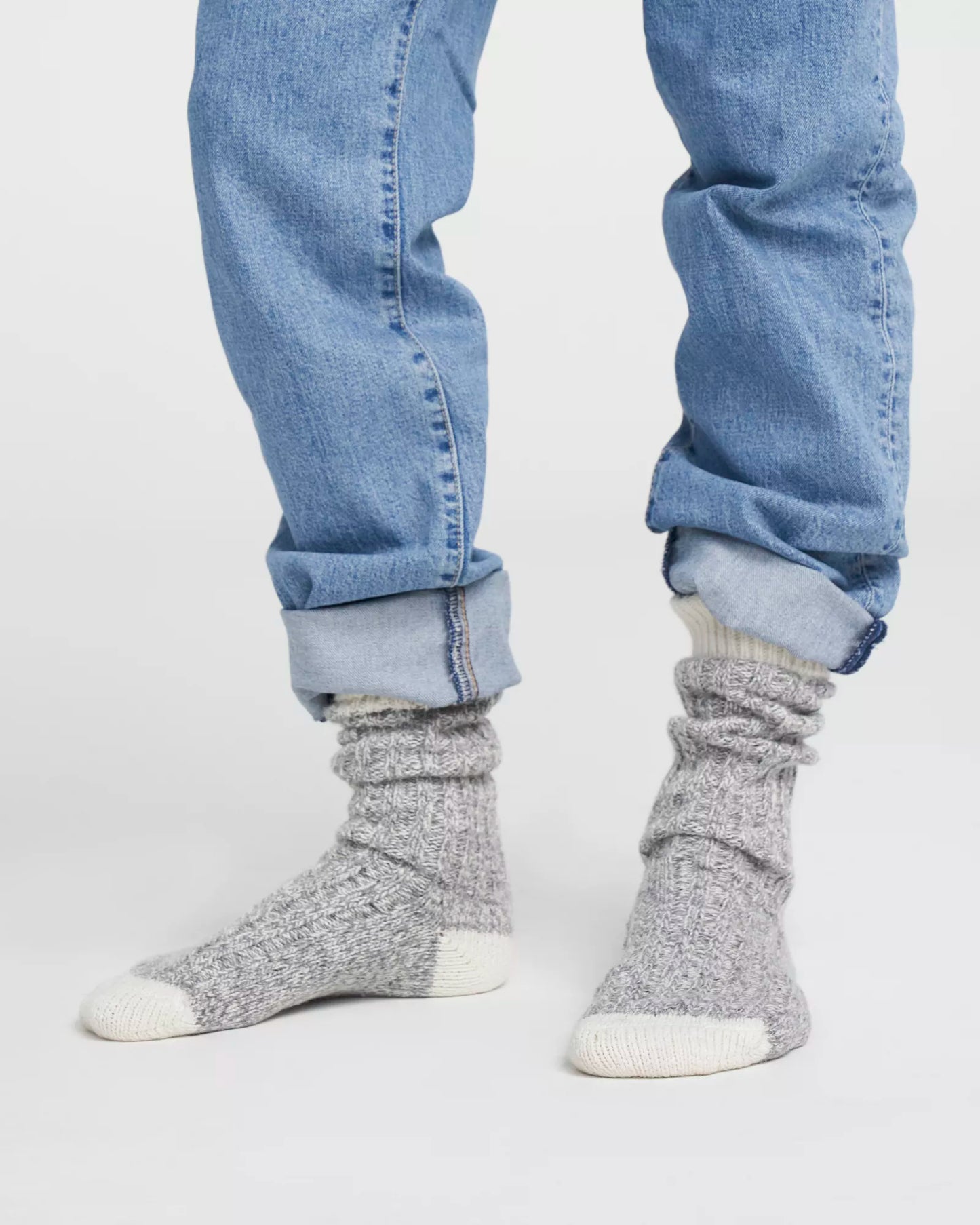 Holebrook, Brommö Raggsocka In Grey Mel /Off White - (Grey Mel /Off White)