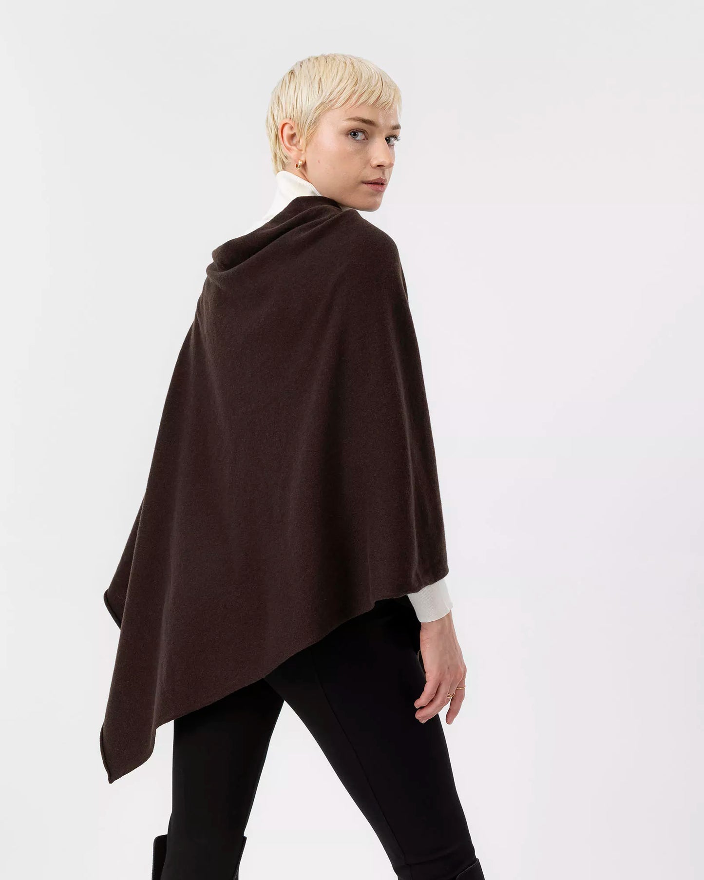 Holebrook, Sofia Poncho In Dark Chocolate - (Dark Chocolate)