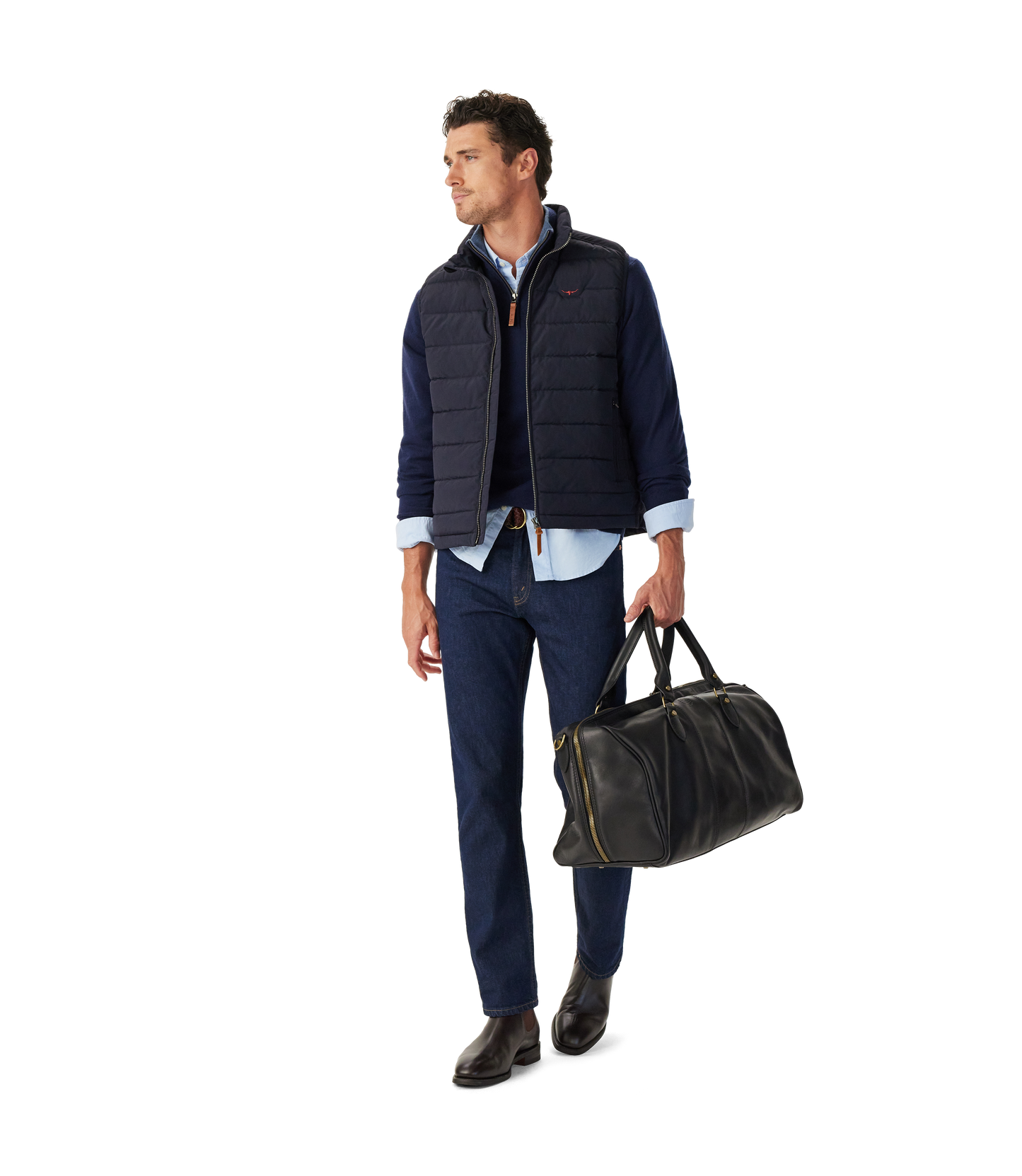 R.M. Williams, the Rydal Padded Vest, in Fatigue or Navy