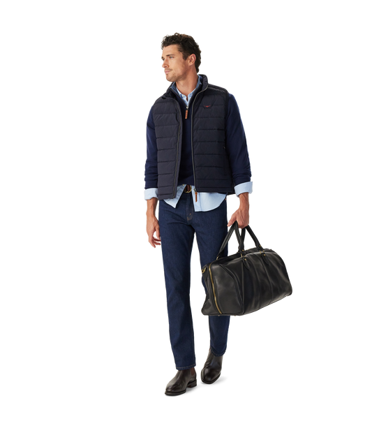 R.M. Williams, the Rydal Padded Vest, in Fatigue or Navy