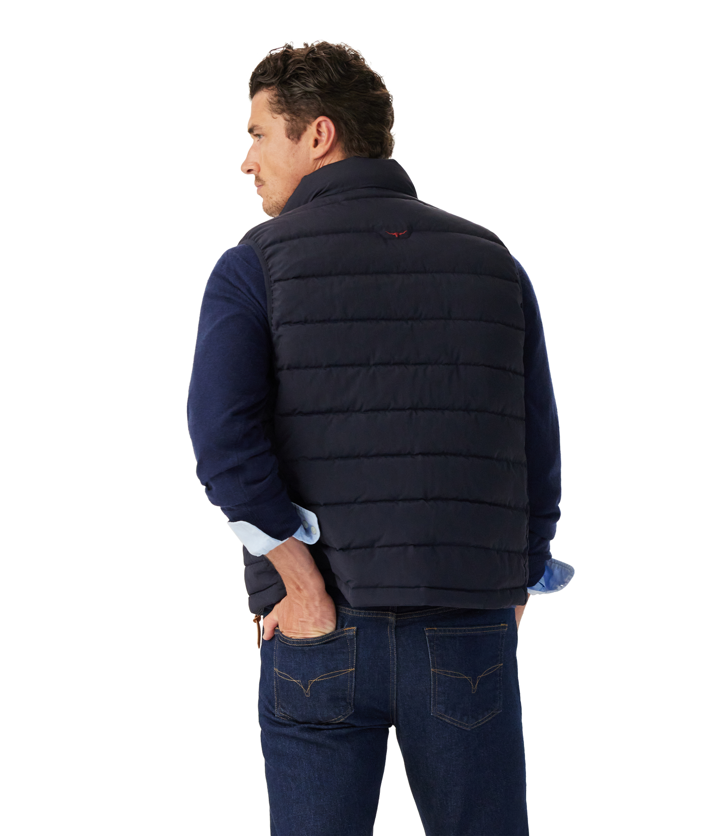 R.M. Williams, the Rydal Padded Vest, in Fatigue or Navy