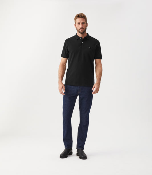R.M Williams Polo Shirts, The Rod Polo in Black