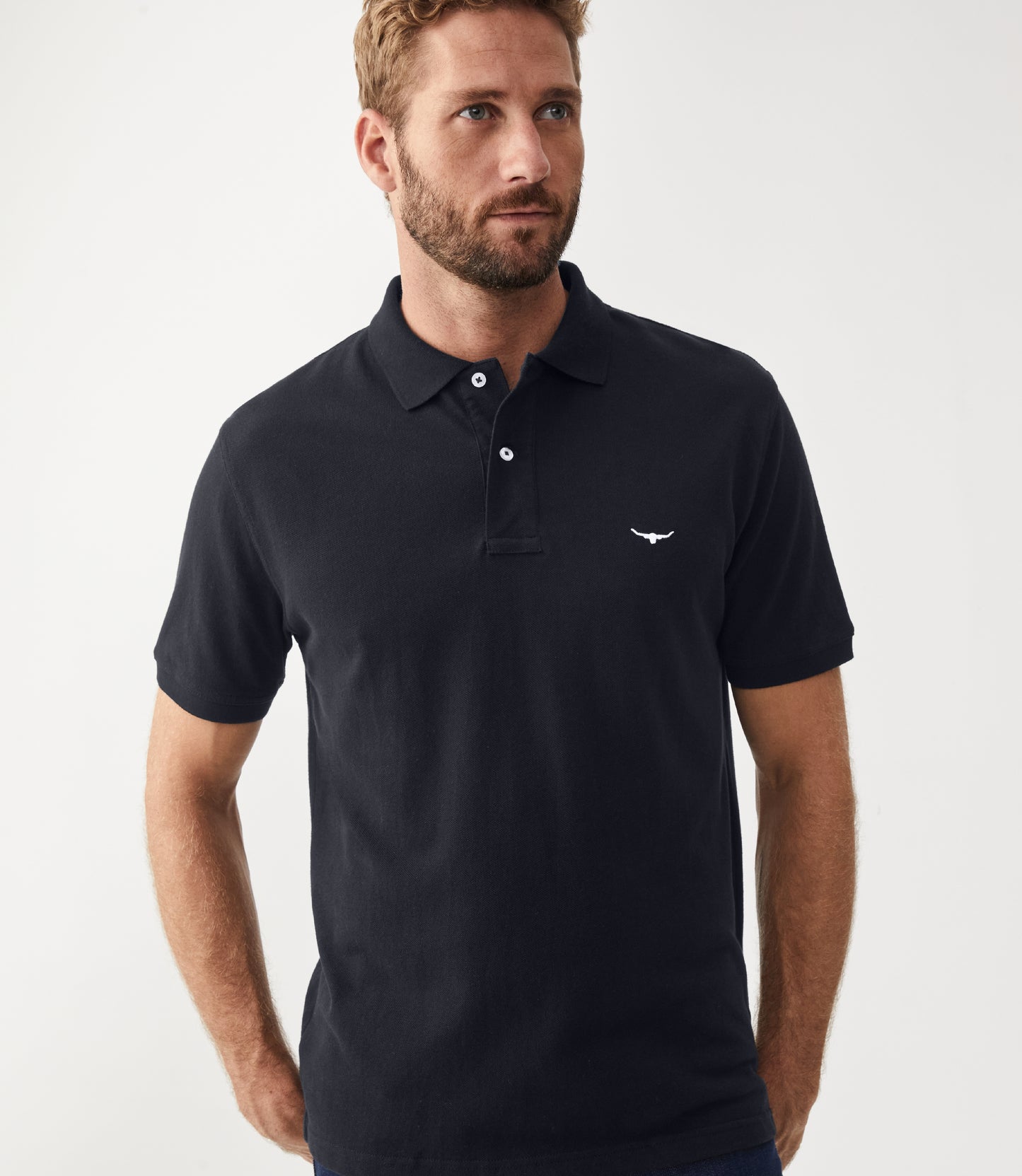 R.M Williams Polo Shirts, The Rod Polo in Navy