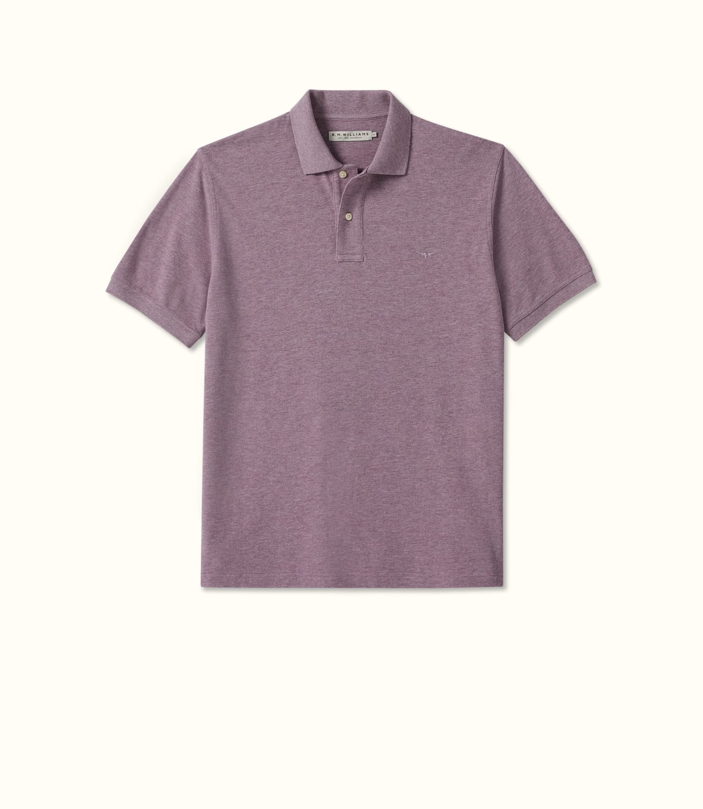 R.M. Williams Rod polo in Pink/Grey Marle (Pink/Grey Marle)