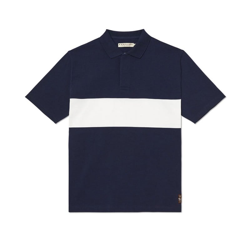 R.M. Williams Colebrook Polo in Navy White (Navy White)