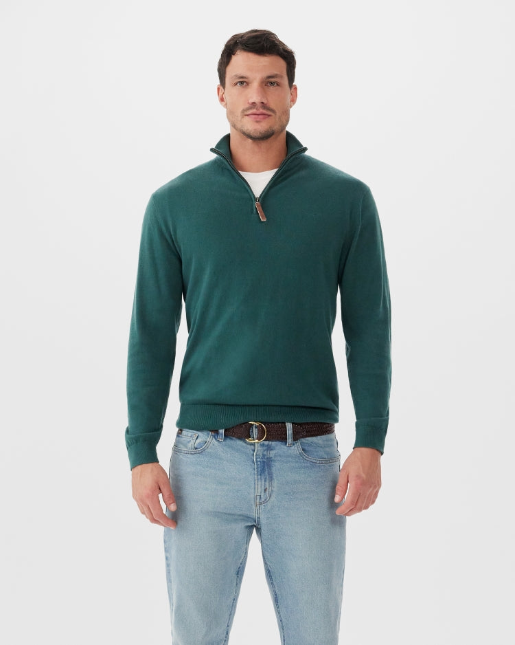 R.M Williams Knitwear, The Ernest Sweater in Forest Green