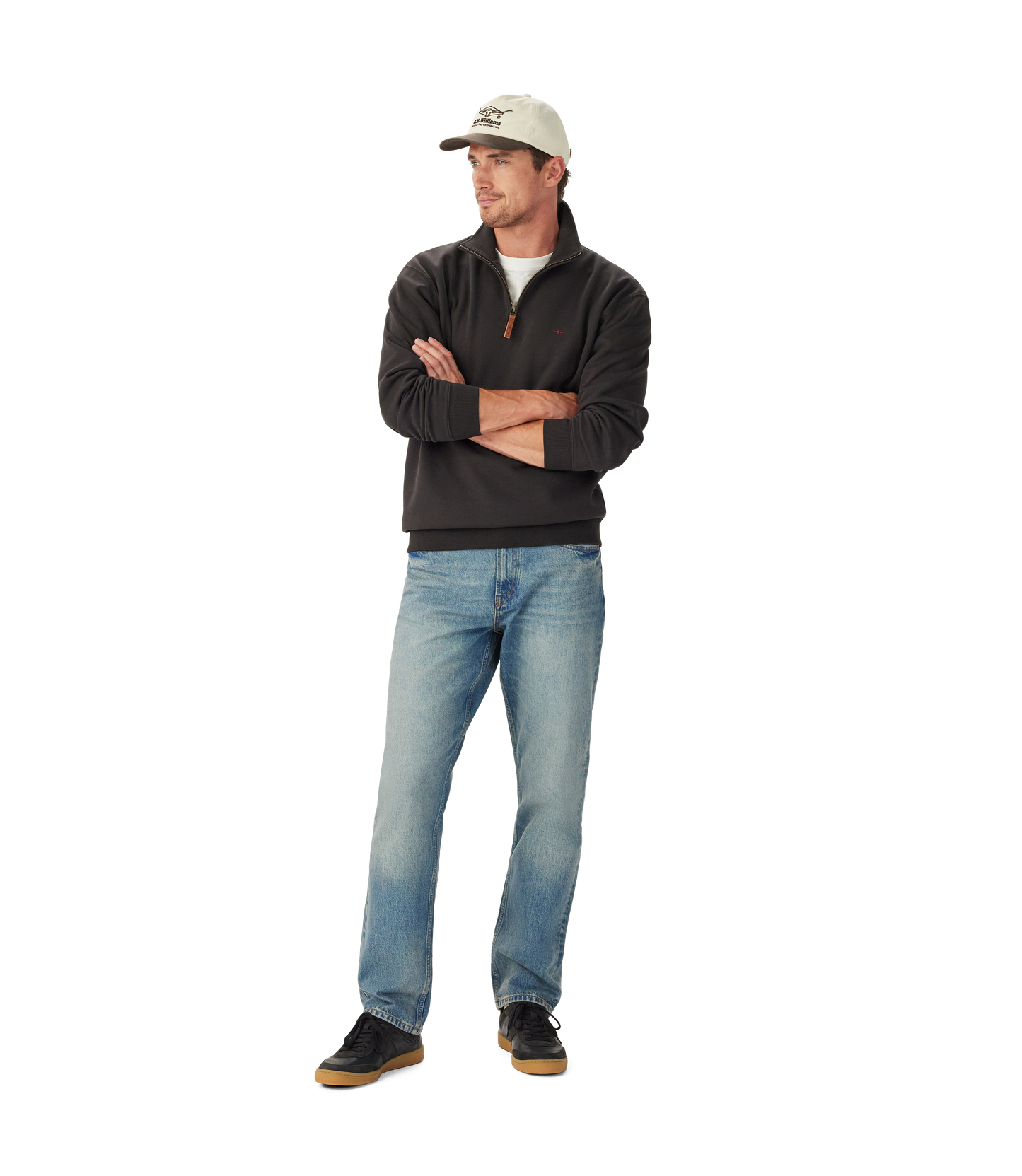 R.M. Williams, the Mulyungarie 1/4 Zip Sweatshirt - Charcoal
