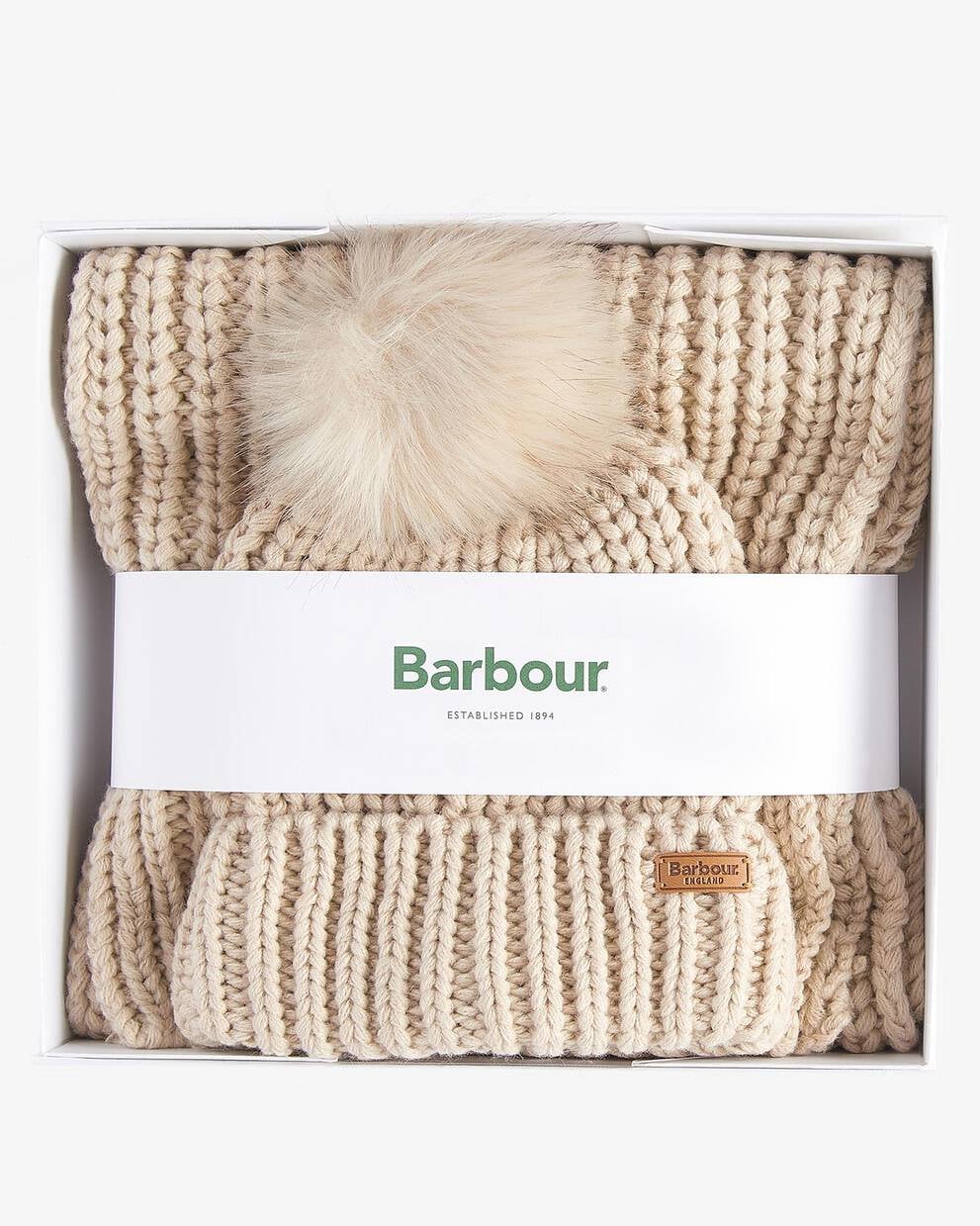 Barbour Saltburn Beanie & Scarf Gift Set