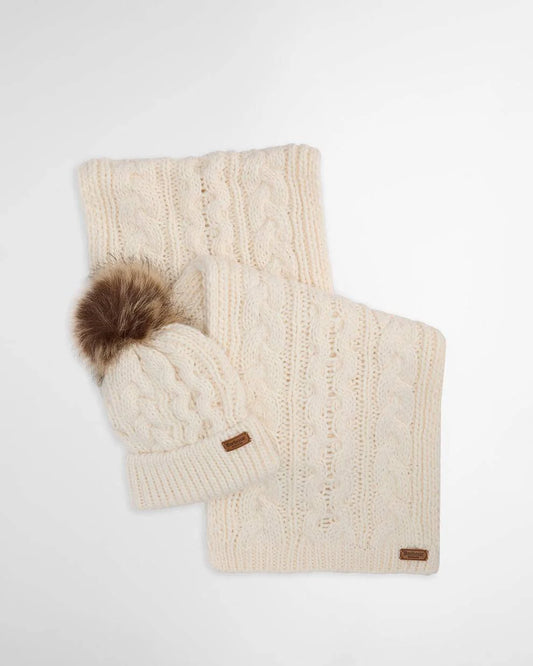 Barbour Penshaw Beanie & Scarf Gift Set