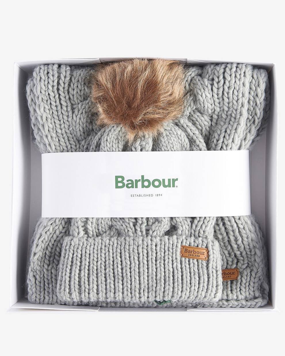Barbour Penshaw Beanie & Scarf Gift Set