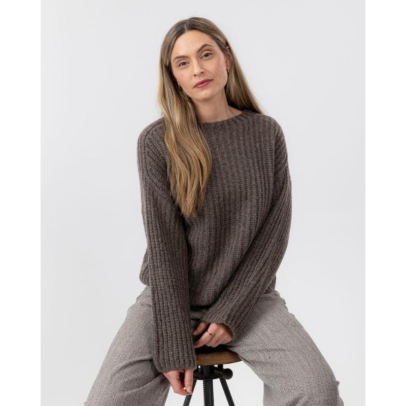 Holebrook, Cajsa Sweater In Dark Taupe - (Dark Taupe)