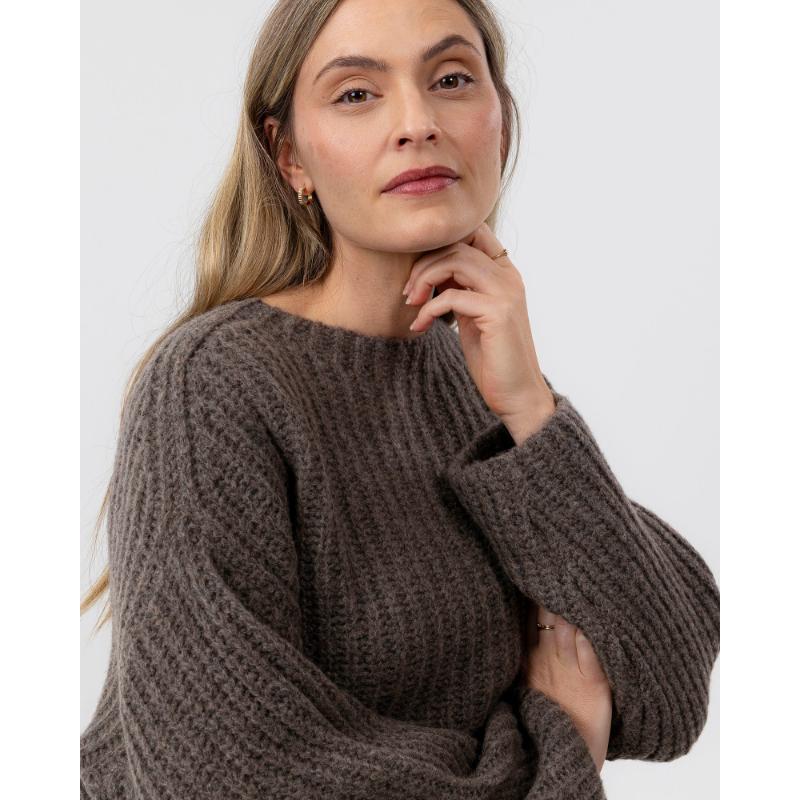 Holebrook, Cajsa Sweater In Dark Taupe - (Dark Taupe)