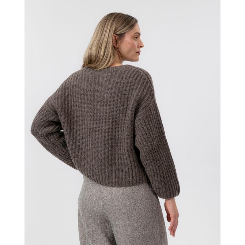 Holebrook, Cajsa Sweater In Dark Taupe - (Dark Taupe)