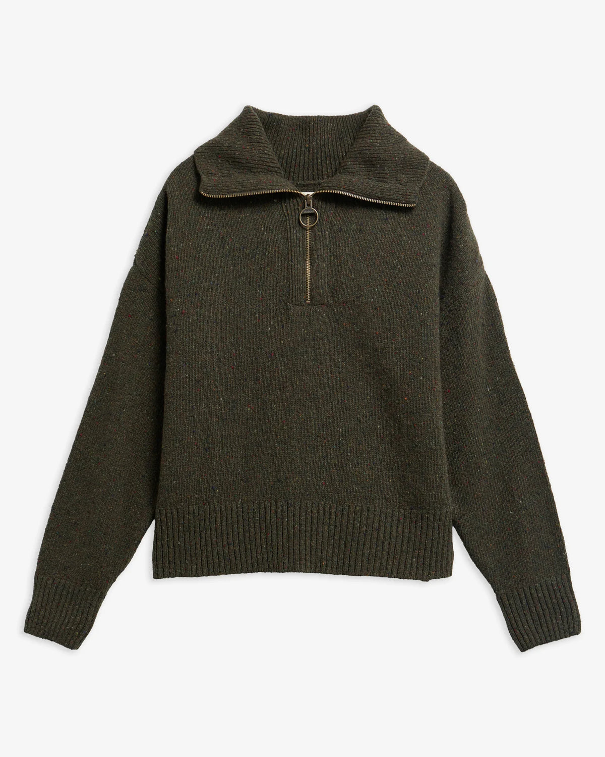 Barbour Lavensdale Half Zip Fleck Knitted Jumper