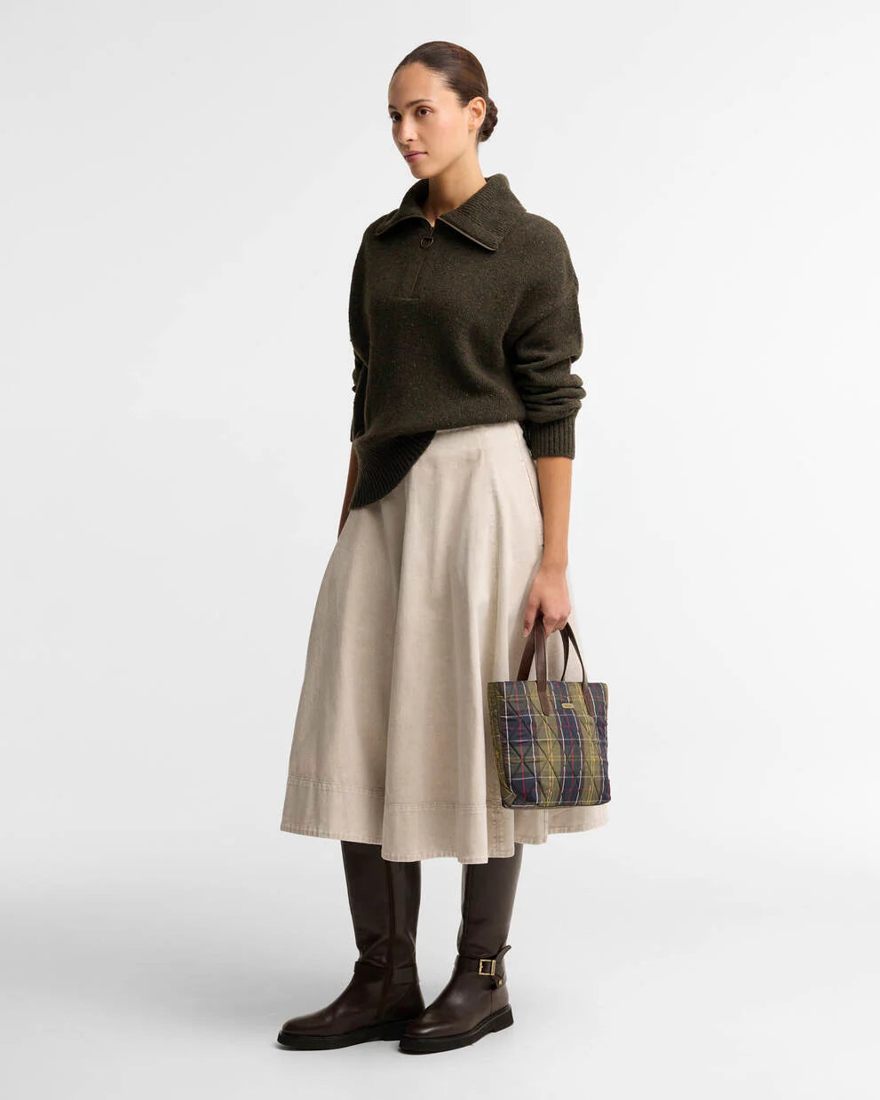 Barbour Lavensdale Half Zip Fleck Knitted Jumper