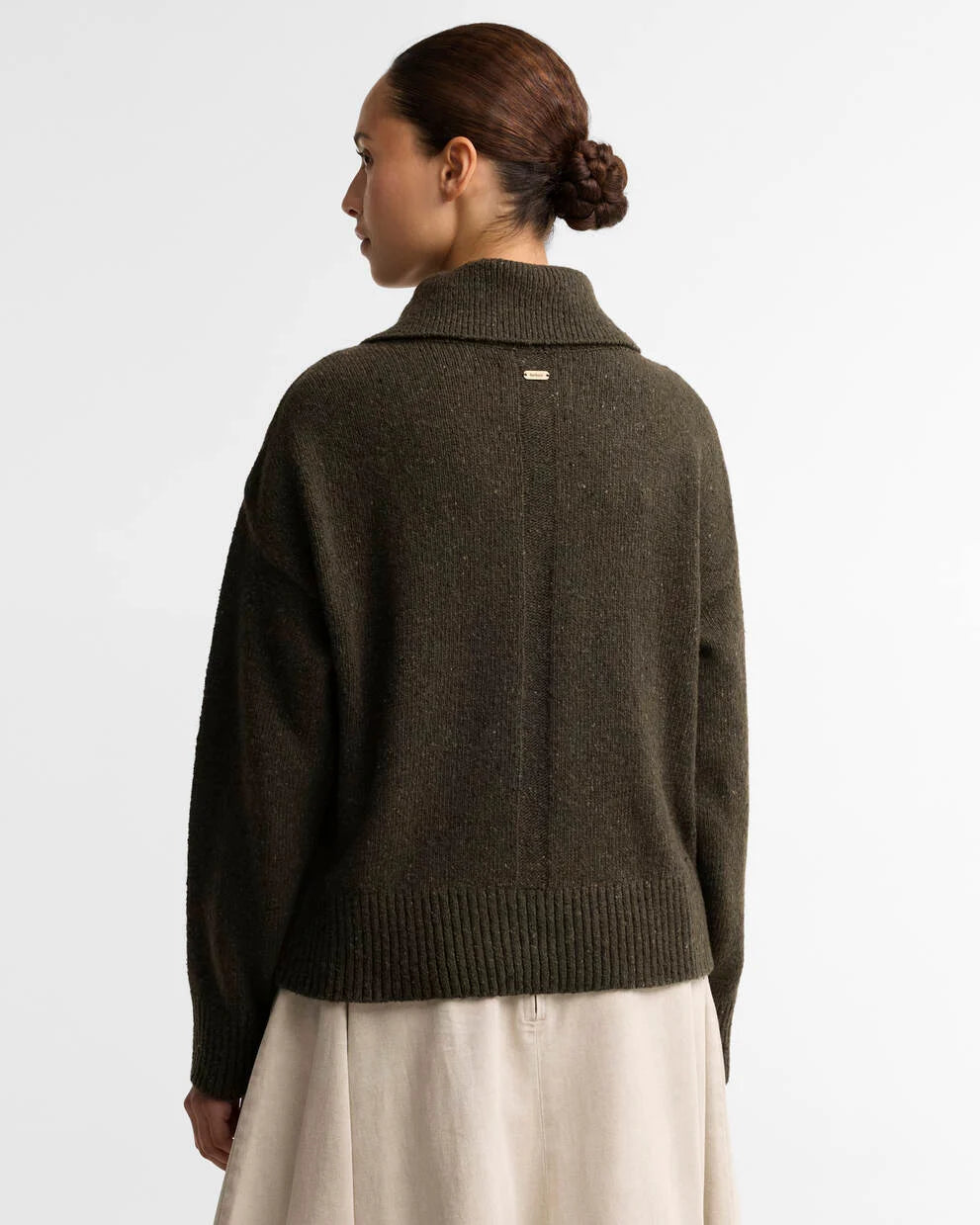 Barbour Lavensdale Half Zip Fleck Knitted Jumper