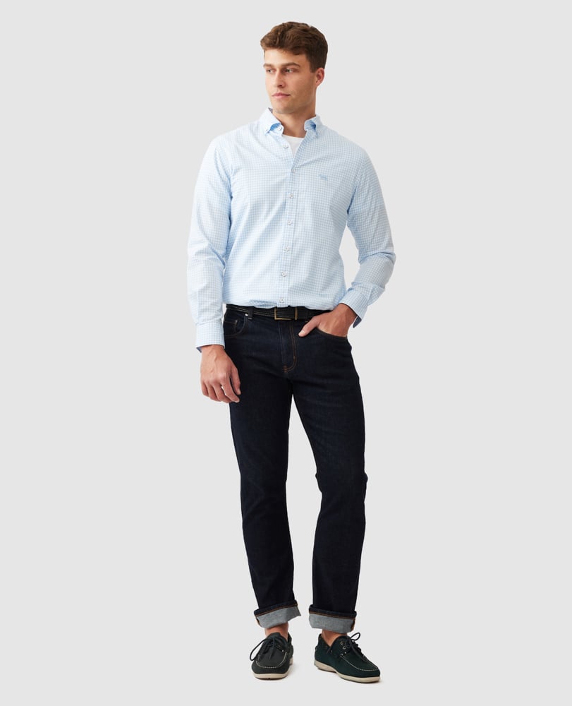 Rodd & Gunn Gunn Check Oxford - Malibu