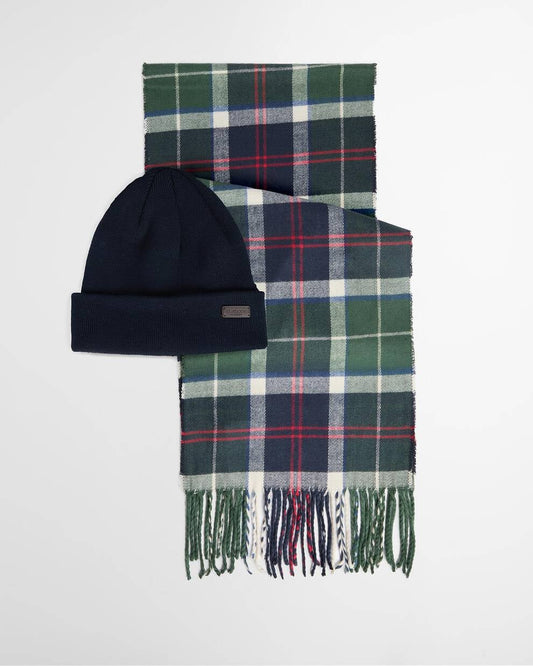 Barbour Swinton Beanie & Galingale Scarf Gift Set