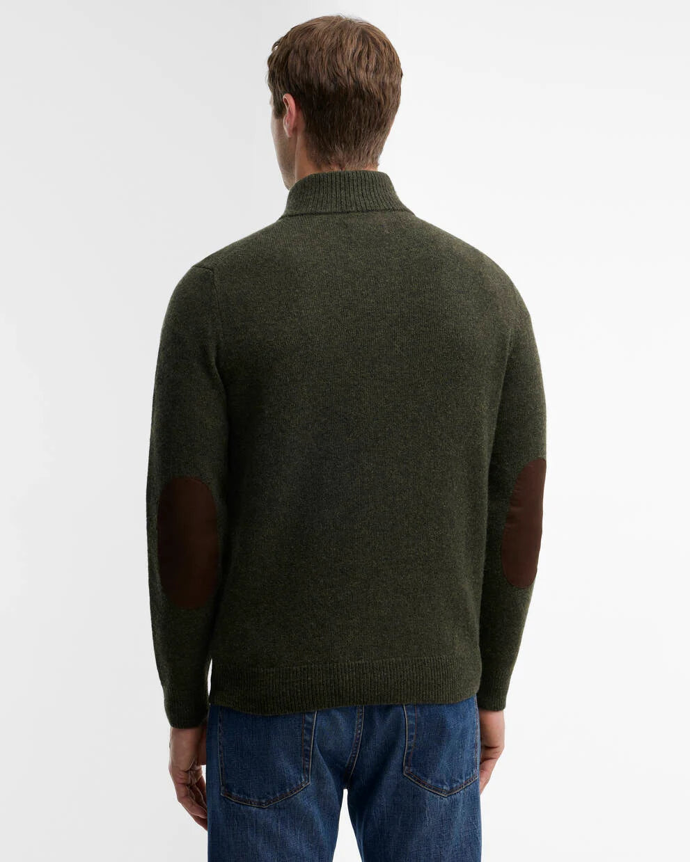 Barbour Essential Patch Zip Through Knitted Jumper