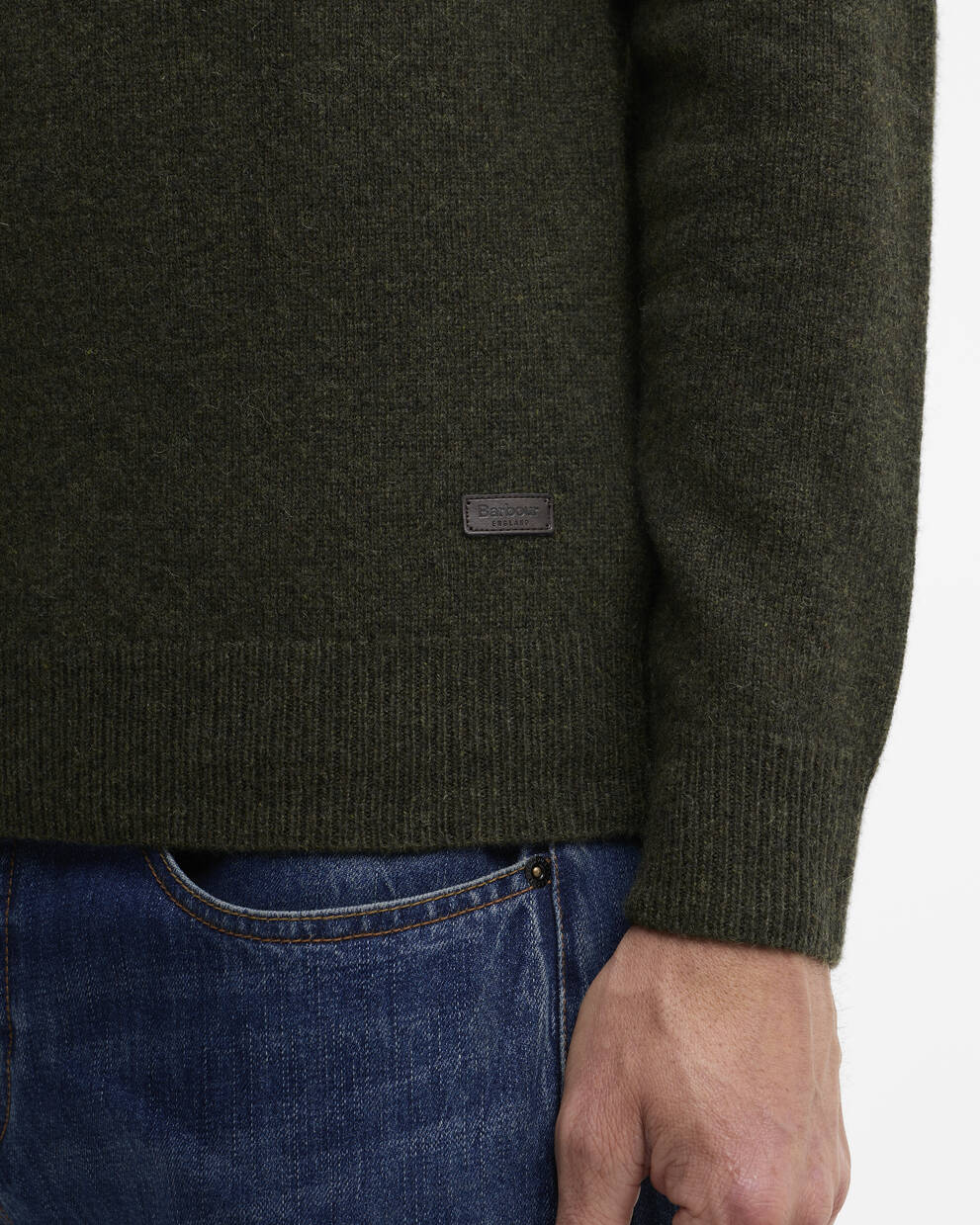 Barbour Essential Patch Zip Through Knitted Jumper