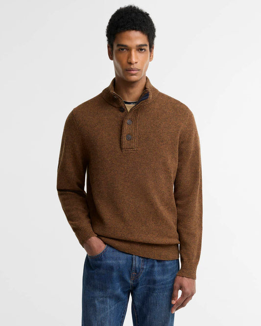 Barbour Essential Patch Half Zip Knitted Jumper