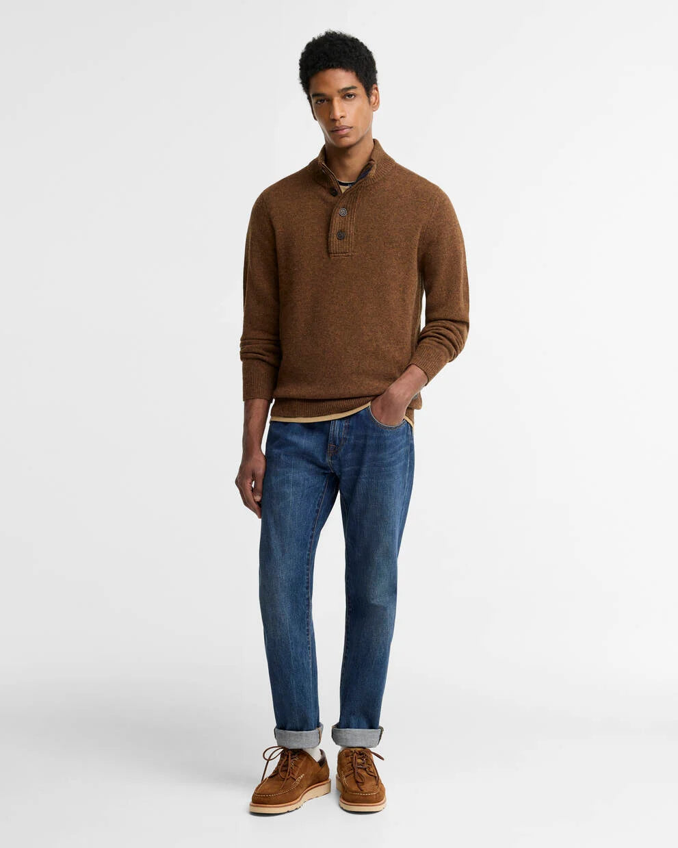 Barbour Essential Patch Half Zip Knitted Jumper