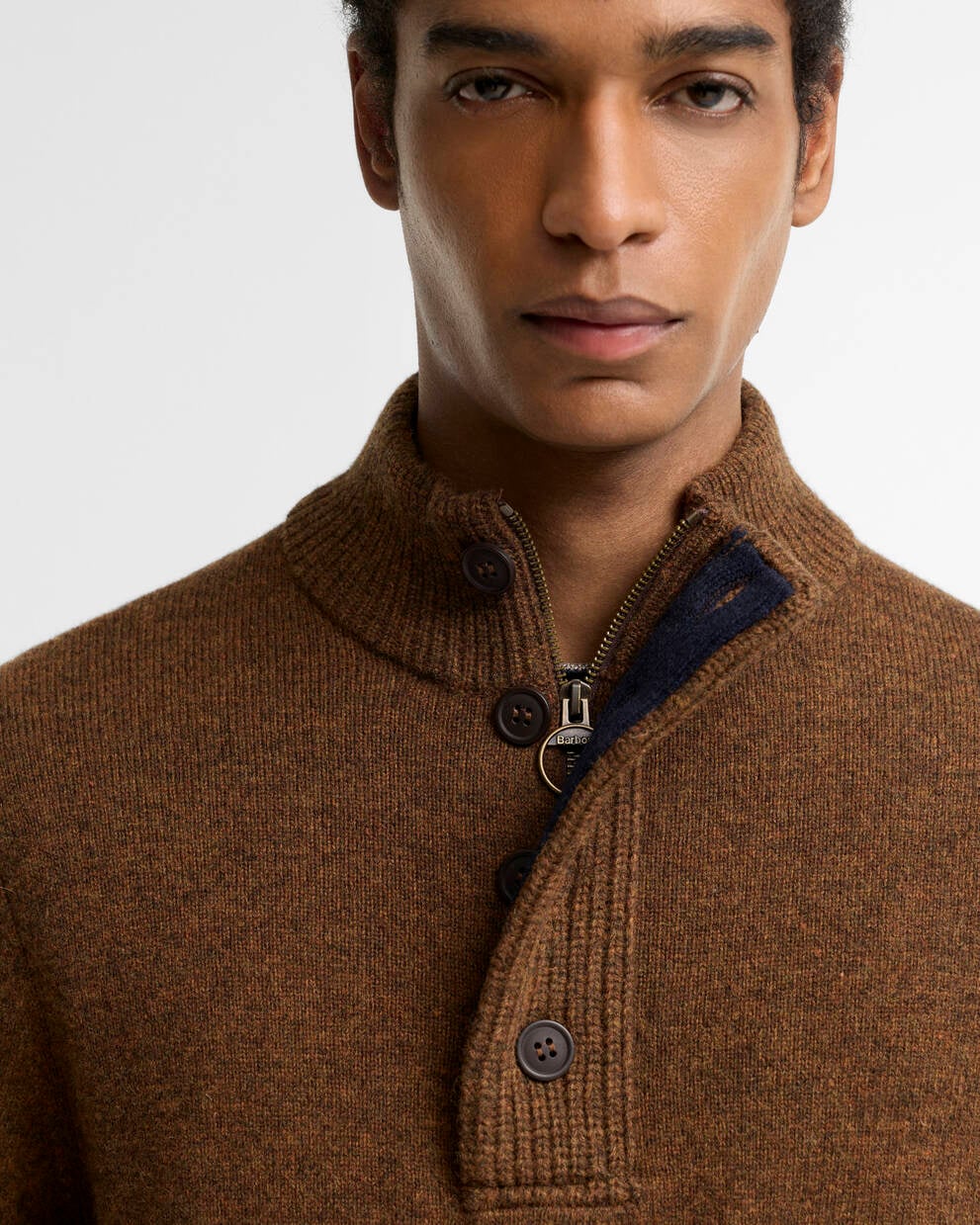 Barbour Essential Patch Half Zip Knitted Jumper