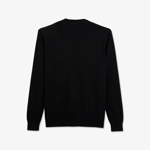 Eden Park Knitwear - Crew black cotton jumper