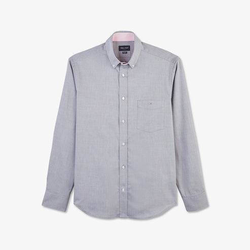 Eden Park Shirts - Light grey cotton shirt - classic Oxford Shirt