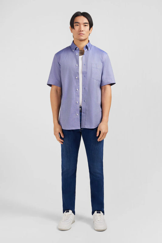Eden Park Shirts Plain navy blue cotton shirt